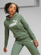 Ess Logo Long Women's Sweatshirt Hooded Green
