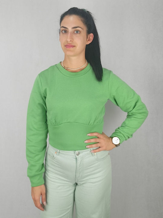 Only Women's Cropped Sweatshirt Green