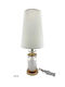 2113 Table Lamp for E27 Socket with White Shade and Transparent Base