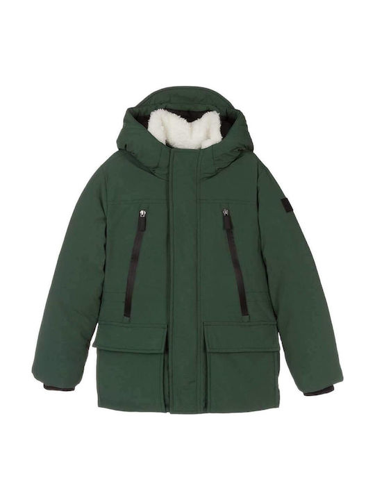 Kinder Freizeitjacke Kurz mit Kapuze Grün