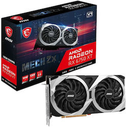 MSI Radeon RX 6750 XT 12GB GDDR6 Mech 2X V1 Graphics Card