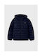 Mayoral Boys Quilted Coat Navy Blue with Ηood