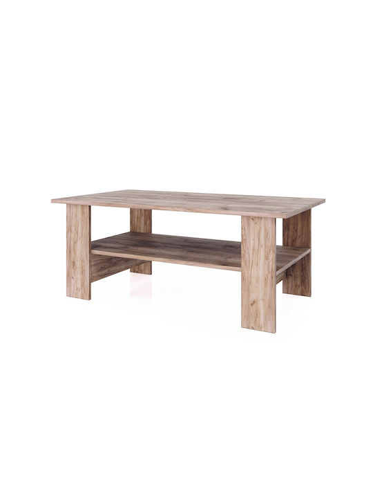 Rectangular Coffee Table Forest Brandy Castello Oak L100xW55xH41cm