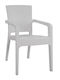 Gartenstühle Außenbereich Rattan Bianca Weiße 57.5x59.5x86cm