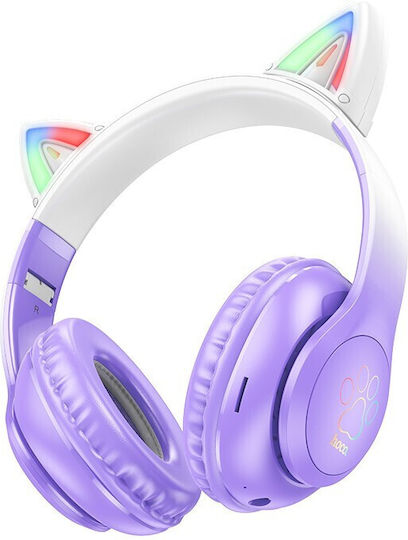 Hoco W42 Cat Ears Wireless / Wired Over Ear Headphones with 12 hours of Operation Purple Grape