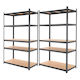ECD Germany Dexions 100x60x200cm with 5 Shelves Total Load Capacity 875kg 2pcs