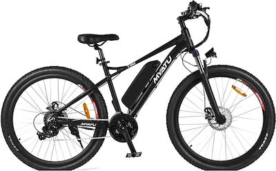 Velogreen Myatu 27.5" Μαύρο Ανδρικό Ηλεκτρικό Ποδήλατο Mountain με 21 Ταχύτητες και Δισκόφρενα