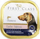 First Class Nassfutter Hunde in Tablett mit Lachs 300gr