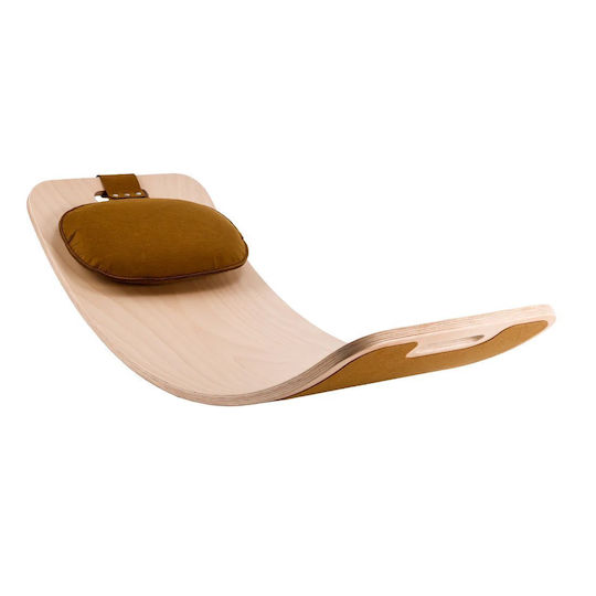Curve Lab Spielzeug Balance Spielzeug Holzbrett Perfect Arc mit Filz Dunkelbraun & Amp Kissen Dunkelbraun