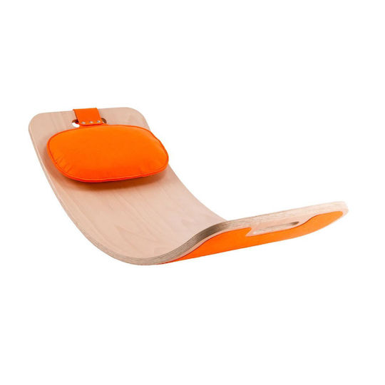Curve Lab Spielzeug Balance Spielzeug Holzbrett Perfect Arc mit Filz Dunkelorange & Amp Kissen Dunkelorange