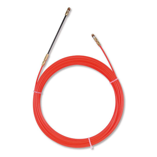 Com Electrician Fish Tape Lungime 15m cu Diametru 4mm și Detașabile Capete