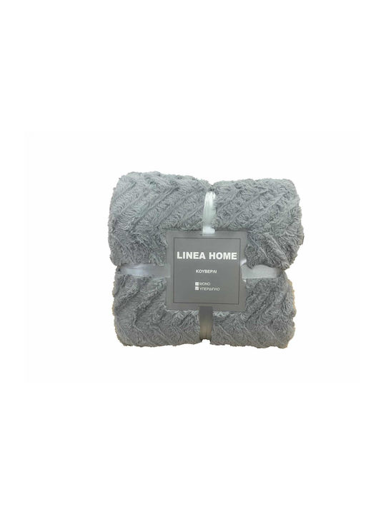 Linea Home Arrow Blanket Furry Single 150x200cm. Gray