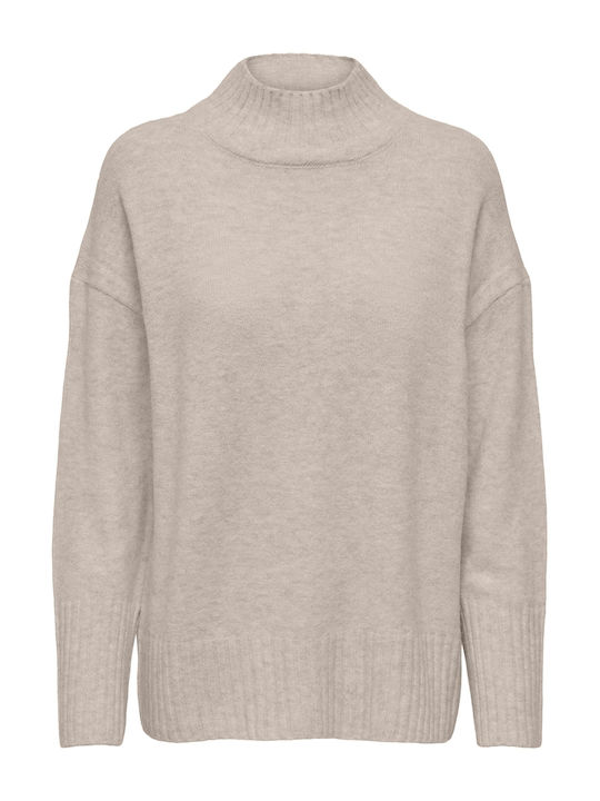 Only Women's Long Sleeve Sweater Pumice Stone