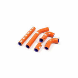 Samco Sport Set Für Kühlerkabel 5 Stück Silikon Oem Design KTM-70 KTM EXC 125 12-16 KTM EXC 200 12-16 Orange