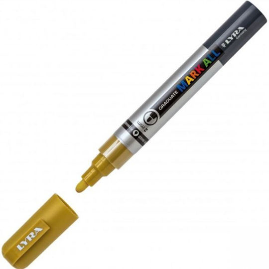 Lyra Ανεξίτηλος Μαρκαδόρος Gold (#FFD700) 2mm