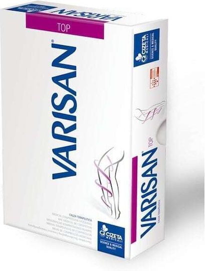 Varisan Top Normale Normal Κάλτσες Ριζομηρίου Διαβαθμισμένης Συμπίεσης με Σιλικόνη & Ανοικτά Δάκτυλα 23-32 mmHg Μπεζ