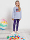 Kids' Set with Leggings Winter 2pcs Purple Ortansia