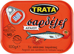 Σαρδέλες Αιγαίου σε Σάλτσα Τομάτας Trata (100 g)