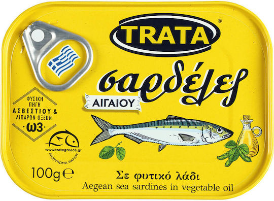 Σαρδέλες Αιγαίου σε Φυτικό Λάδι Trata (100 g)