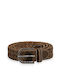 Scotch & Soda Men's Knitted Leather Belt Beige