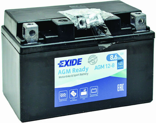 Exide Μπαταρία Μοτοσυκλέτας 145A με Χωρητικότητα 8.6Ah