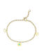 Ekan Kids Bracelet Chain from Gold 14K with Crown, Flower & Evil Eye