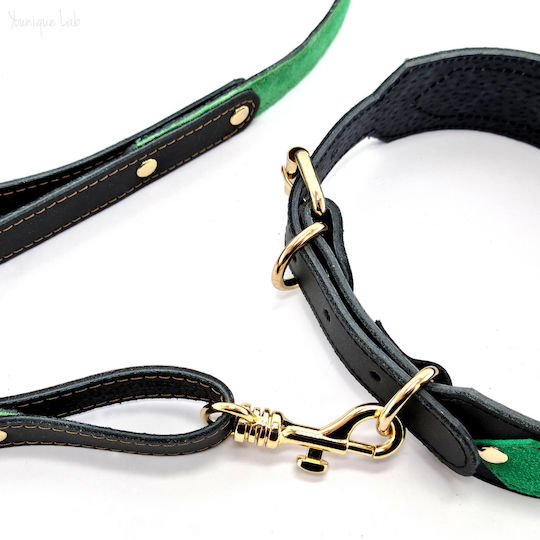 Younique Lab Dog Leash/Lead Leather LARGE in Black color 3cm