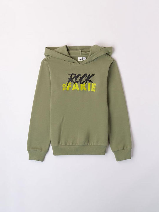 iDO Kids Sweatshirt with Hood Khaki