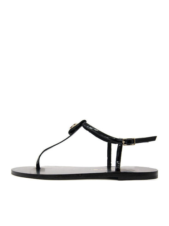 Mourtzi Δερμάτινα Σανδάλια Black/Red