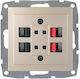 Mono Electric Steckdose Redner in Gold Farbe 500-002205142