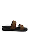 Women's Flat Sandals Anatomic in Brown Color