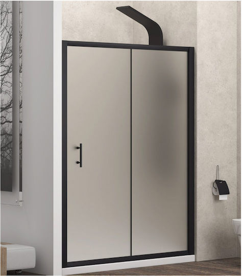 Karag Flora 500 Divider de verandă Duș cu Glisare Ușă 150x190cm Satine Nero Karag Flora 500 Divider de verandă Duș cu Glisare Ușă 150x190cm Satine Nero
