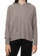 Women's Long Sleeve Sweater with Hood Plum Kitten