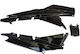 Narita Right Motorcycle Tail Plastic for Honda Astrea Supra 100 Black 3pcs