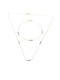 Ioannou24 Gold Set Bracelet & Necklace with Pearls 14K