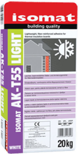 Isomat AK-T55 LIGHT Κόλλα Θερμομονωτικών Πλακών Λευκή 1.2kg