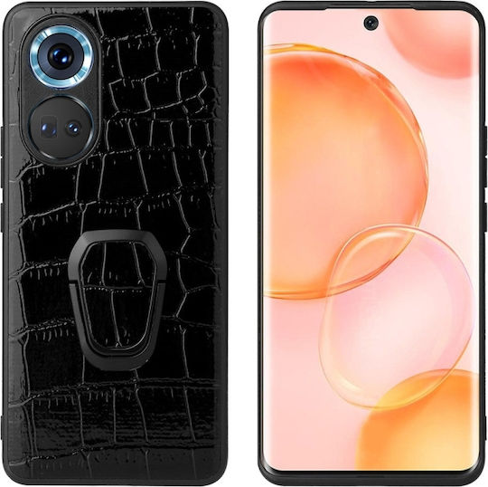 kickstand Back Cover Δερμάτινο Μαύρο (Honor 70)
