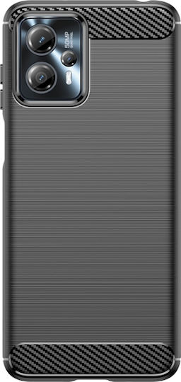 Carbon Fiber Back Cover Silicon Negru (Moto G23)