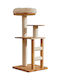 Pet Interest Playground Kratzbaum Katzenbäume Braun 3 Ebenen 45x45x105cm