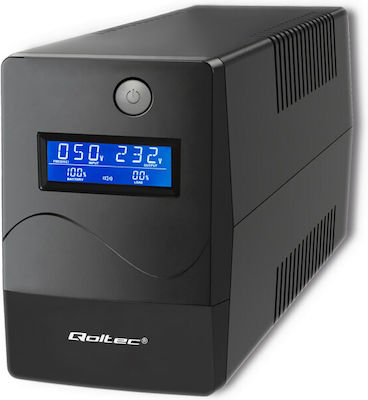 Qoltec 53978 UPS 650VA 360W с 2 Schuko Гнезда