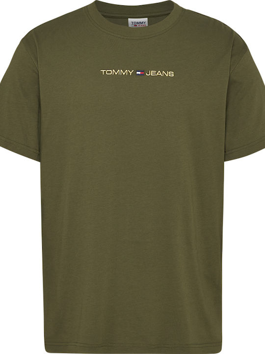 Tommy Hilfiger Ανδρικό T-shirt Κοντομάνικο Χακί