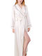 La Lolita Amsterdam Winter Women's Satin Robe White