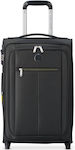 Delsey Pin Up 6 Cabin Travel Suitcase Fabric Black with 2 Wheels Height 56cm