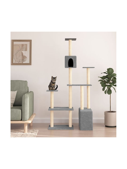 vidaXL Cat Scratching Tree Gray 98.5x47.5x180cm 171775 Skroutz.cy
