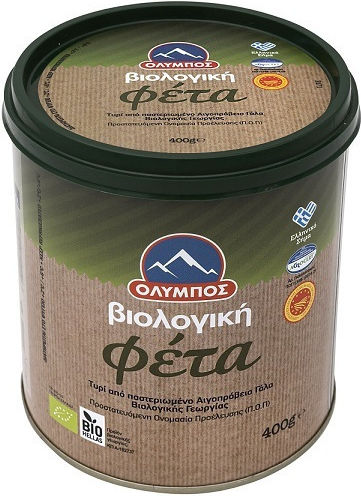 Βιολογική Φέτα Π.Ο.Π. σε άλμη ΟΛΥΜΠΟΣ (400g)