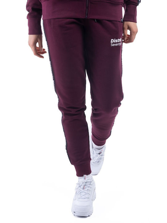 District75 Pantaloni de trening pentru femei Burgundy