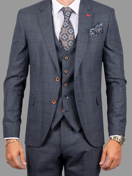 Dezign Men's Suit Blue