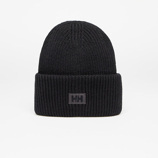 Beanie Unisex Beanie mit Rippstrick in Schwarz Farbe
