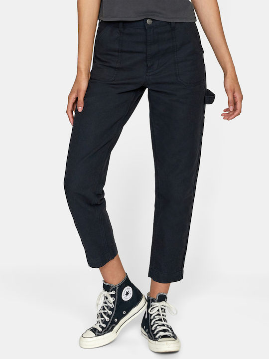 Damen Stoff Hose Schwarz