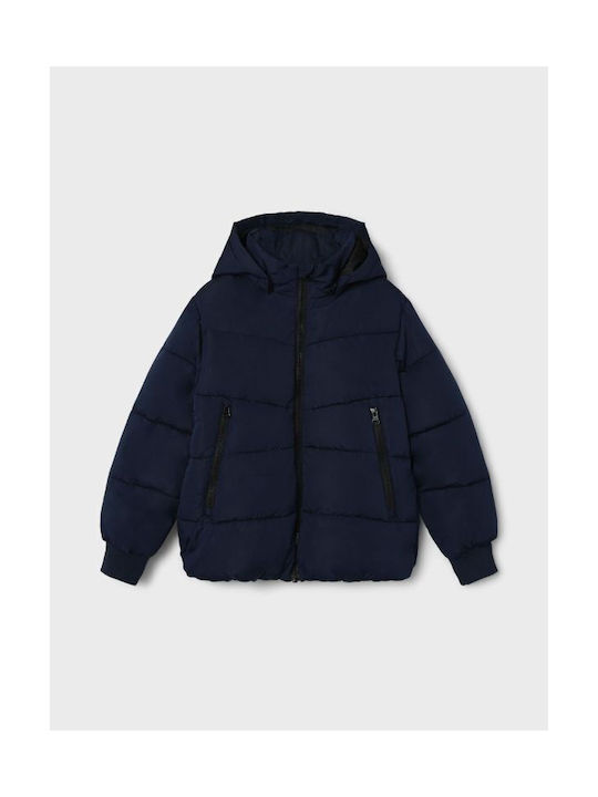 Name It Boys Quilted Coat Blue with Ηood